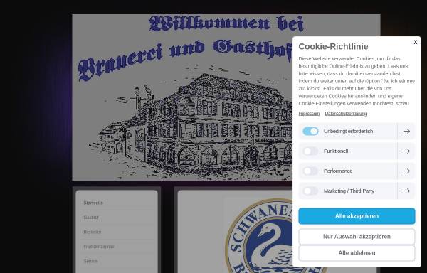 Vorschau von www.schwanawirt.de, Brauerei und Gasthof Schwan Burgebrach