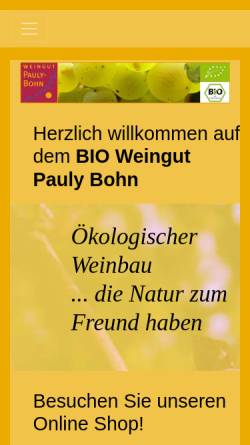 Vorschau der mobilen Webseite www.pauly-bohn.de, Weingut Pauly-Bohn