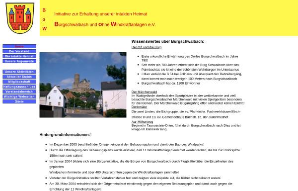 Initiative zur Erhaltung unserer intakten Heimat Burgschwalbach und ohne Windkraftanlagen e.V.