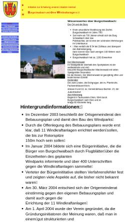Vorschau der mobilen Webseite www.bow-info.de, Initiative zur Erhaltung unserer intakten Heimat Burgschwalbach und ohne Windkraftanlagen e.V.