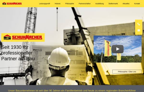 Vorschau von www.schuhmacher-bau.de, Schuhmacher Bauunternehmen GmbH