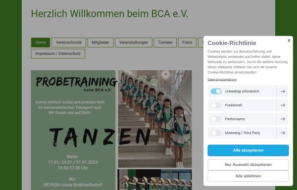 Vorschau von www.bca-ev.de, Burkhardtsdorfer Carnevals Ausschuss