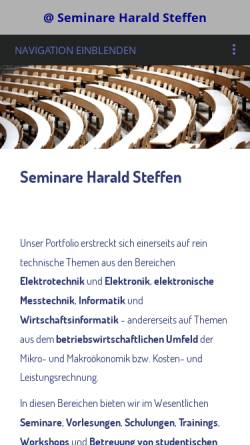 Vorschau der mobilen Webseite www.harald-steffen.de, EDV-Schulungen und IT-Dienstleistungen Harald Steffen