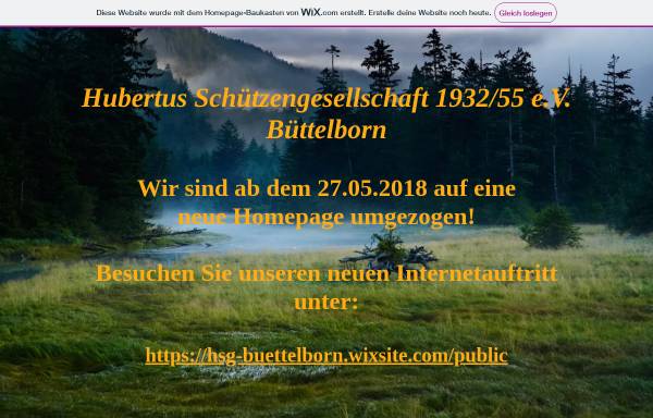 Vorschau von hsgbuettelborn.wixsite.com, Hubertus Schützengesellschaft Büttelborn e.V.