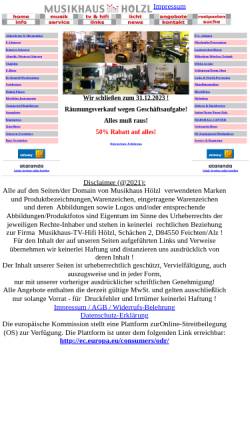 Vorschau der mobilen Webseite www.musik-hoelzl.de, Musikhaus-TV-Hifi Hubert Hölzl