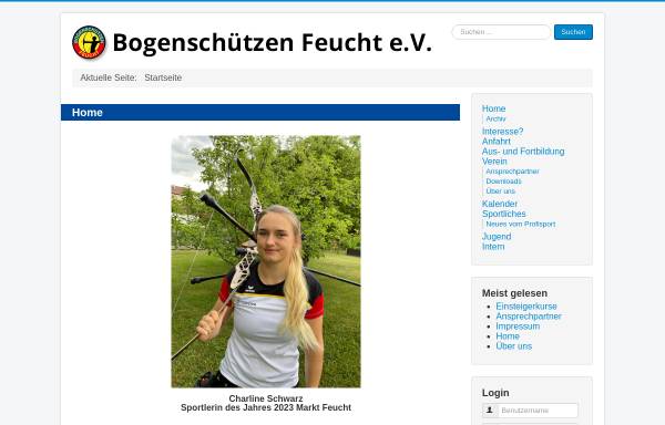 Vorschau von www.bs-feucht.de, Bogenschützen Feucht e.V.