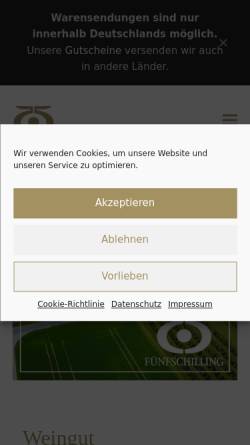 Vorschau der mobilen Webseite fuenfschilling.de, Fischingen
