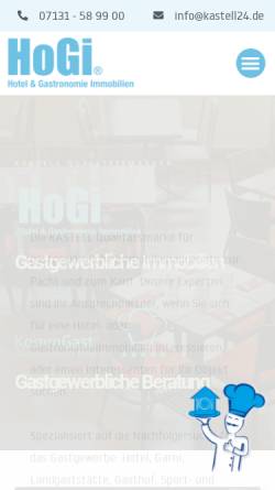 Vorschau der mobilen Webseite www.hogi.info, Kastell Immobilien und Versicherungsservice GmbH