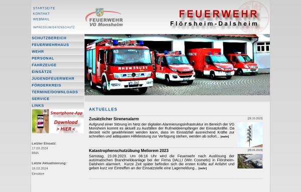 Vorschau von www.feuerwehr-floersheim-dalsheim.de, Freiwillige Feuerwehr Flörsheim-Dalsheim
