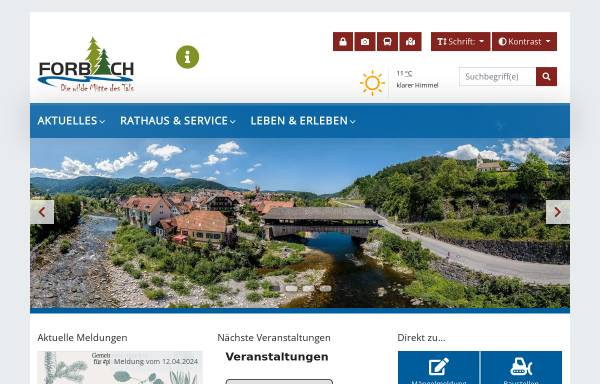 Vorschau von www.forbach.de, Forbach im Murgtal