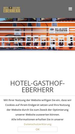 Vorschau der mobilen Webseite garni-eberherr.de, Hotel Gasthof Eberherr