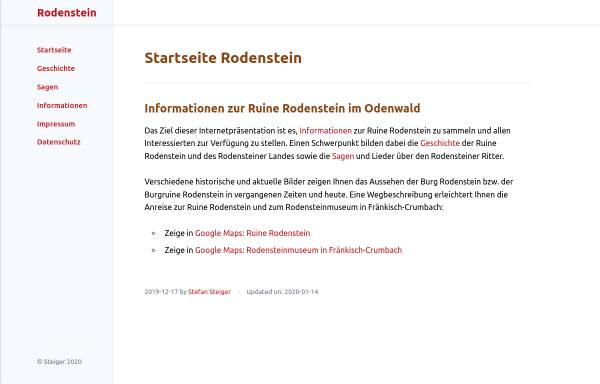 Vorschau von www.ruine-rodenstein.de, Ruine Rodenstein