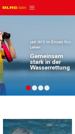 Vorschau der mobilen Webseite frechen.dlrg.de, Deutsche Lebens-Rettungs-Gesellschaft Ortsgruppe Frechen e.V.