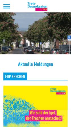 Vorschau der mobilen Webseite www.fdp-frechen.de, FDP Frechen