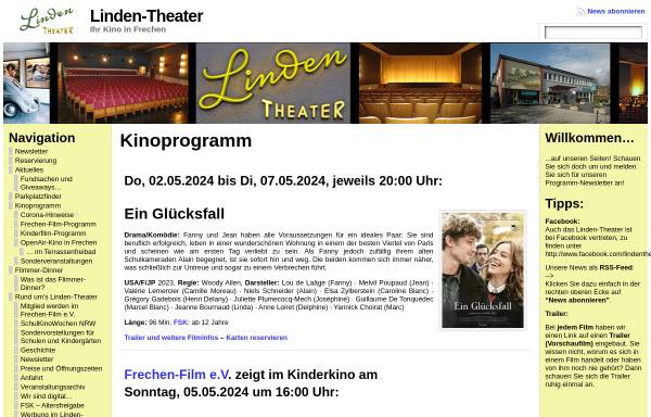 Vorschau von www.kinoinfrechen.de, Linden-Theater e.V.