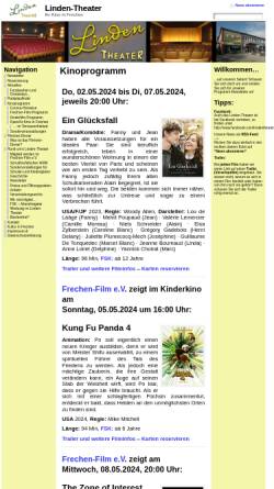 Vorschau der mobilen Webseite www.kinoinfrechen.de, Linden-Theater e.V.