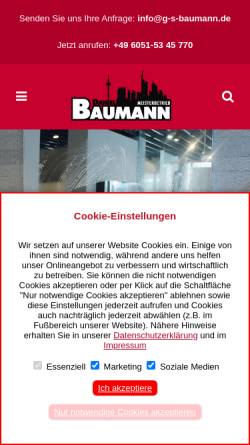 Vorschau der mobilen Webseite www.g-s-baumann.de, G+S Daniel Baumann