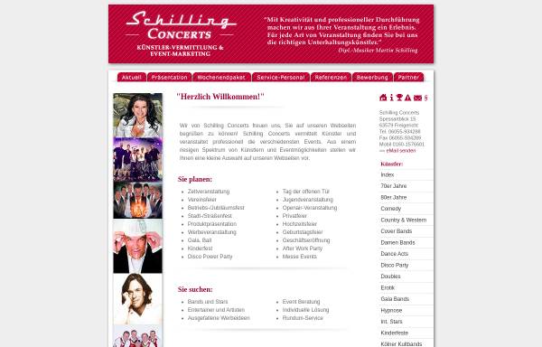 Vorschau von www.schilling-concerts.com, Schilling Concerts