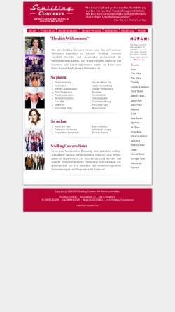 Vorschau der mobilen Webseite www.schilling-concerts.com, Schilling Concerts