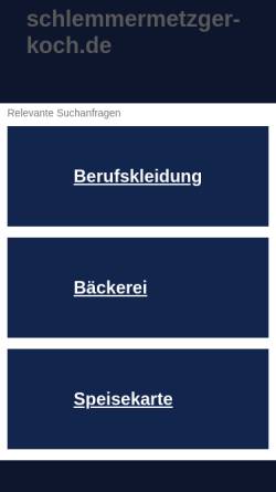 Vorschau der mobilen Webseite schlemmermetzger-koch.de, Schlemmermetzgerei Koch