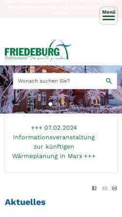 Vorschau der mobilen Webseite www.gemeinde-friedeburg.de, Gemeinde Friedeburg