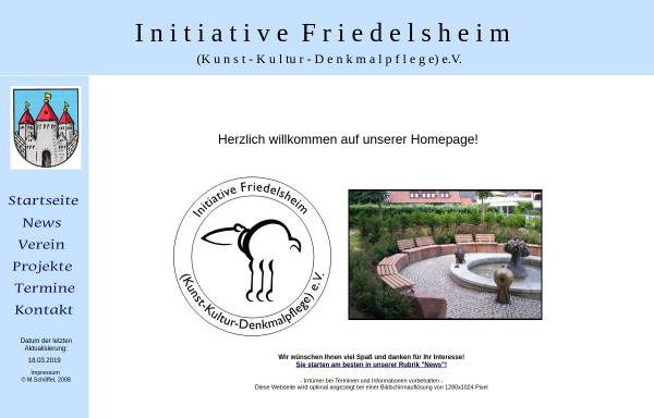 Vorschau von www.initiative-friedelsheim.de, Initiative Friedelsheim (Kunst - Kultur - Denkmalpflege) e.V.