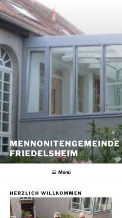 Vorschau der mobilen Webseite mennoniten-friedelsheim.de, Mennoniten Gemeinde Friedelsheim