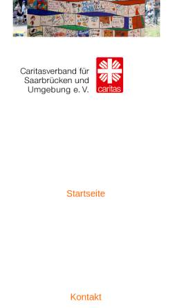 Vorschau der mobilen Webseite www.caritas-gwa-friedrichsthal.de, GWA Gemeinwesenarbeit der Caritas