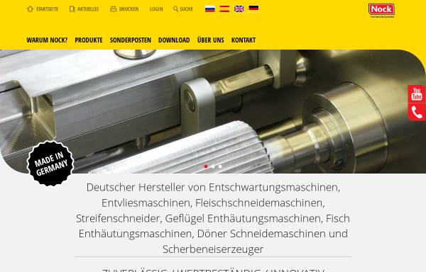 Vorschau von www.nock-gmbh.com, NOCK Fleischereimaschinen GmbH