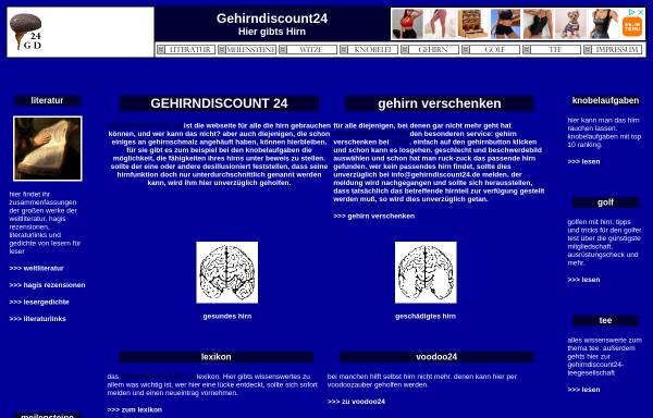 Vorschau von www.gehirndiscount24.de, Gehirndiscount24