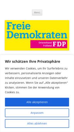 Vorschau der mobilen Webseite www.fdp-fuldatal.de, FDP Fuldatal