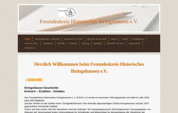 Vorschau von www.fkhi.de, Freundeskreis Historisches Ihringshausen
