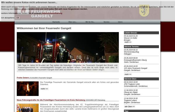 Vorschau von www.feuerwehr-gangelt.de, Freiwillige Feuerwehr