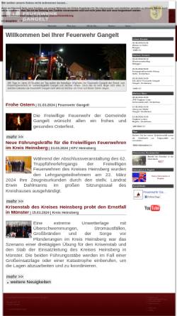 Vorschau der mobilen Webseite www.feuerwehr-gangelt.de, Freiwillige Feuerwehr