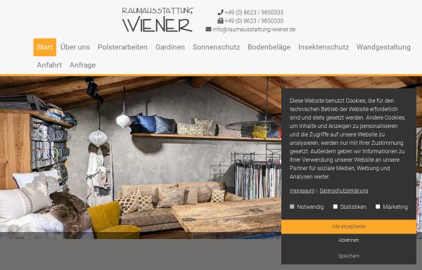 Vorschau von www.raumausstattung-wiener.de, Raumausstattung Wiener