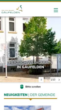 Vorschau der mobilen Webseite www.gaeufelden.de, Gäufelden