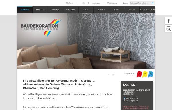 Vorschau von www.baudekoration-landmann.de, Baudekoration Landmann GmbH