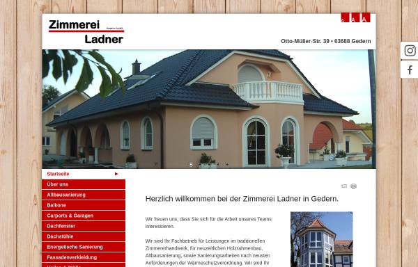 Vorschau von www.zimmerei-ladner.de, Zimmerei Ladner