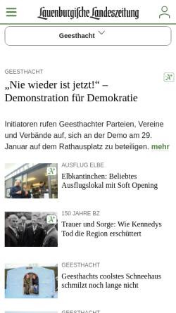 Vorschau der mobilen Webseite www.abendblatt.de, Geesthachter Anzeiger