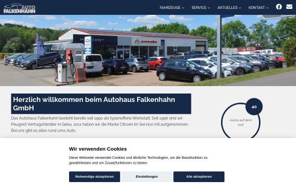 Vorschau von www.auto-falkenhahn.de, Peugeot Autohaus Falkenhahn