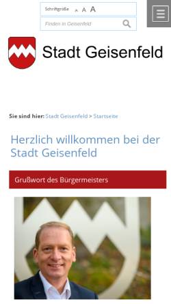 Vorschau der mobilen Webseite www.geisenfeld.de, Geisenfeld