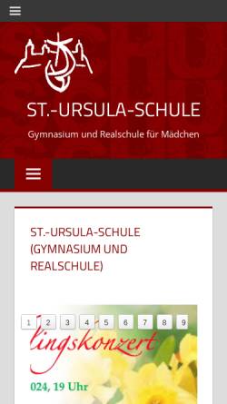 Vorschau der mobilen Webseite www.st-ursula-schule-wuerzburg.de, St. Ursula-Schule