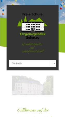 Vorschau der mobilen Webseite www.freie-schule-erzgebirgsblick.de, Freie Schule Erzgebirgsblick Gelenau