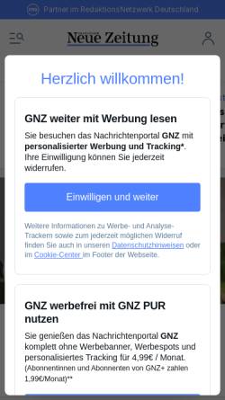 Vorschau der mobilen Webseite www.gnz.de, Druck-und Pressehaus Naumann KG