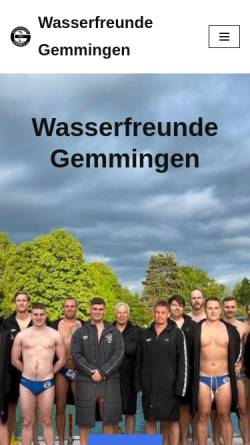 Vorschau der mobilen Webseite wf-gemmingen.de, Wasserfreunde Gemmingen e. V.
