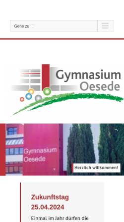 Vorschau der mobilen Webseite www.gymnasium-oesede.de, Gymnasium Oesede