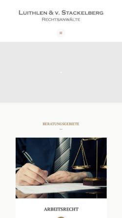 Vorschau der mobilen Webseite www.luithlen-stackelberg.de, Rechtsanwälte Luithlen & v. Stackelberg