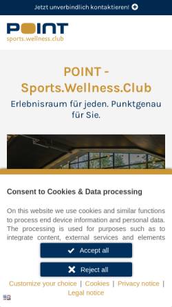 Vorschau der mobilen Webseite www.point-sports.de, JA Sport GmbH