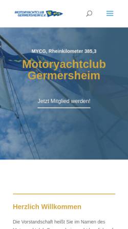 Vorschau der mobilen Webseite mycg.de, Motoryachtclub Germersheim