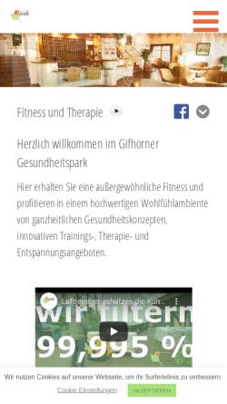 Vorschau der mobilen Webseite www.gesundheitspark-gifhorn.de, Gesundheitspark Gifhorn